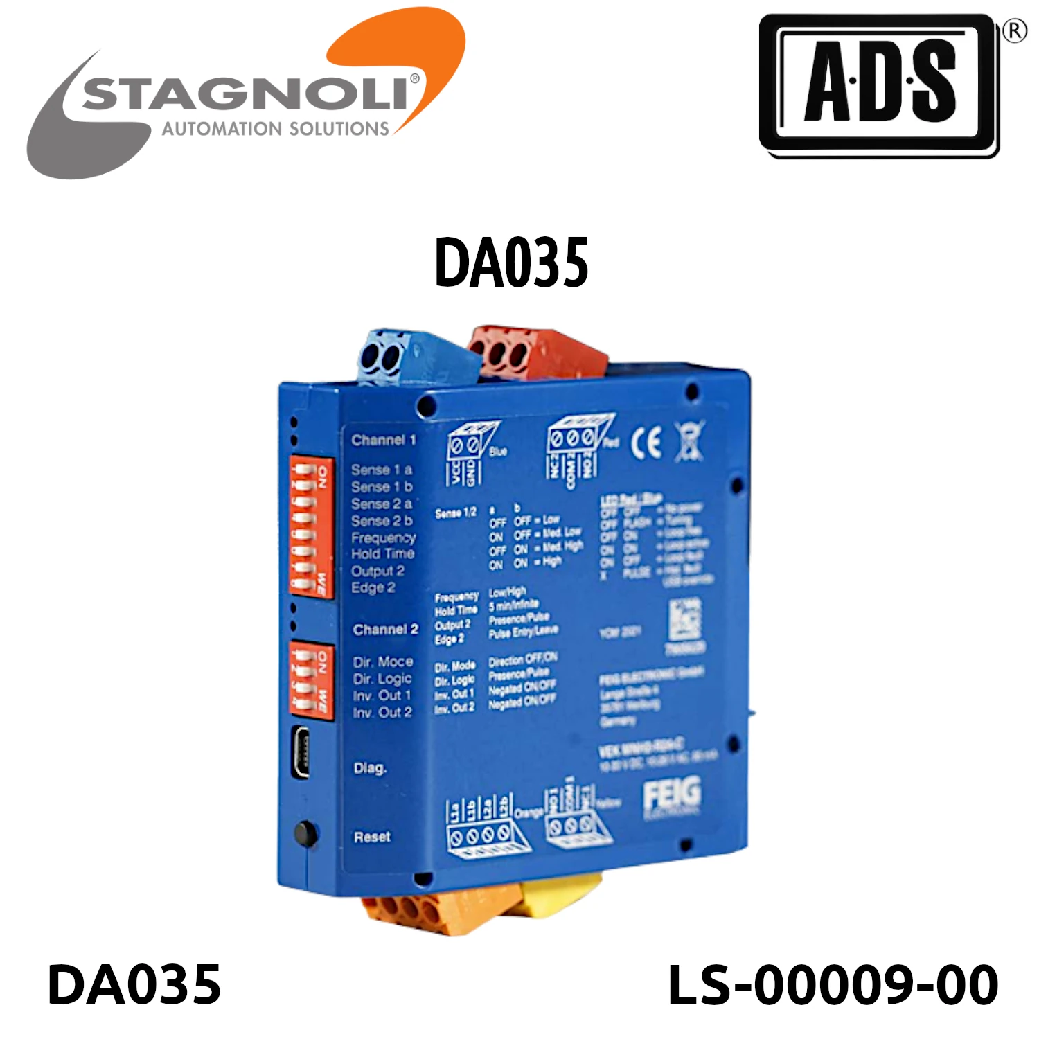 LOOP DETECTOR BICANAL IP40 12-24V MARCA STAGNOLI MOD.DA035